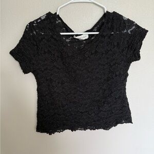 Elegant Black Lace Top